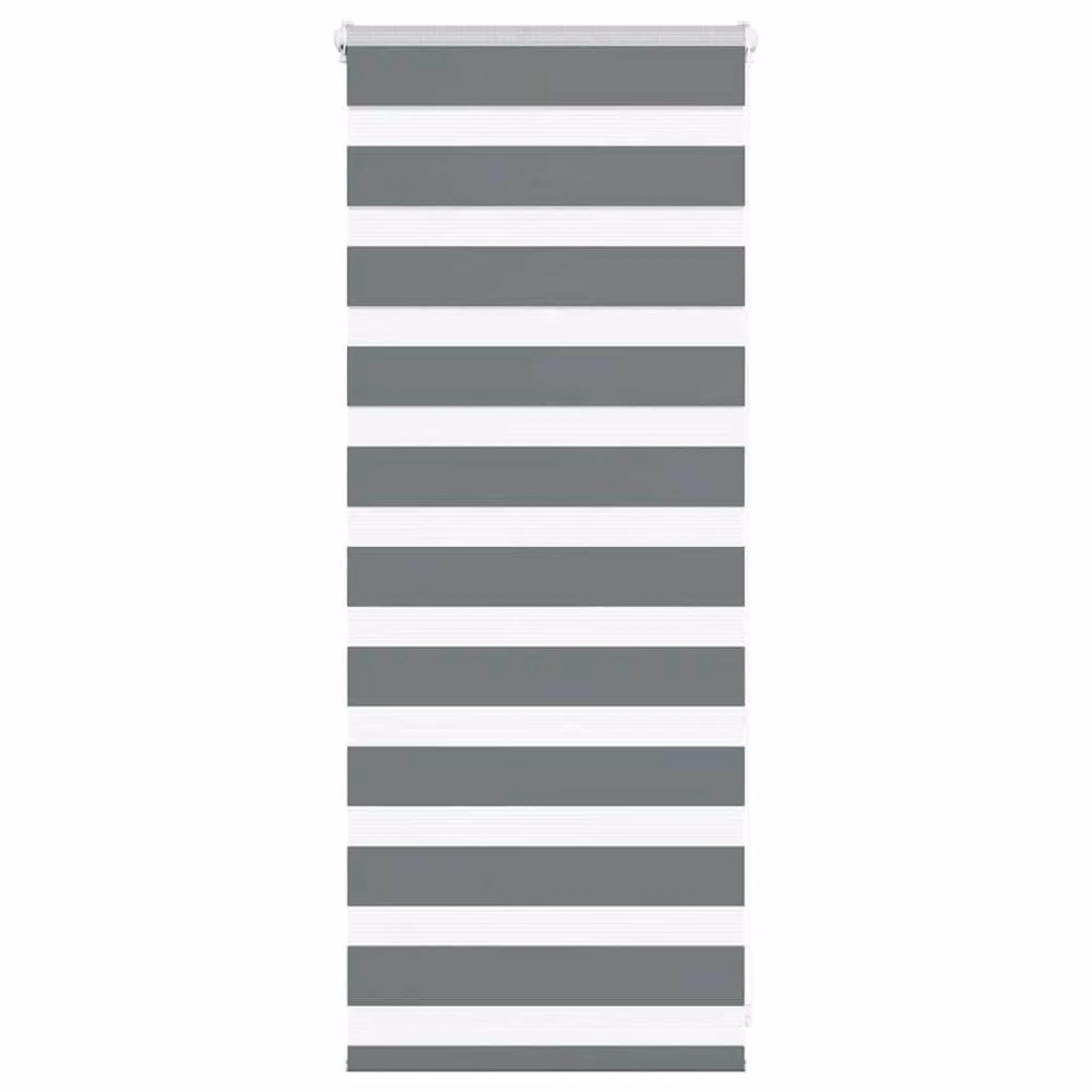 Berkfield Home Elegant Zebra Blind in Dark Grey, W: 55 cm, H: 100 cm – 2