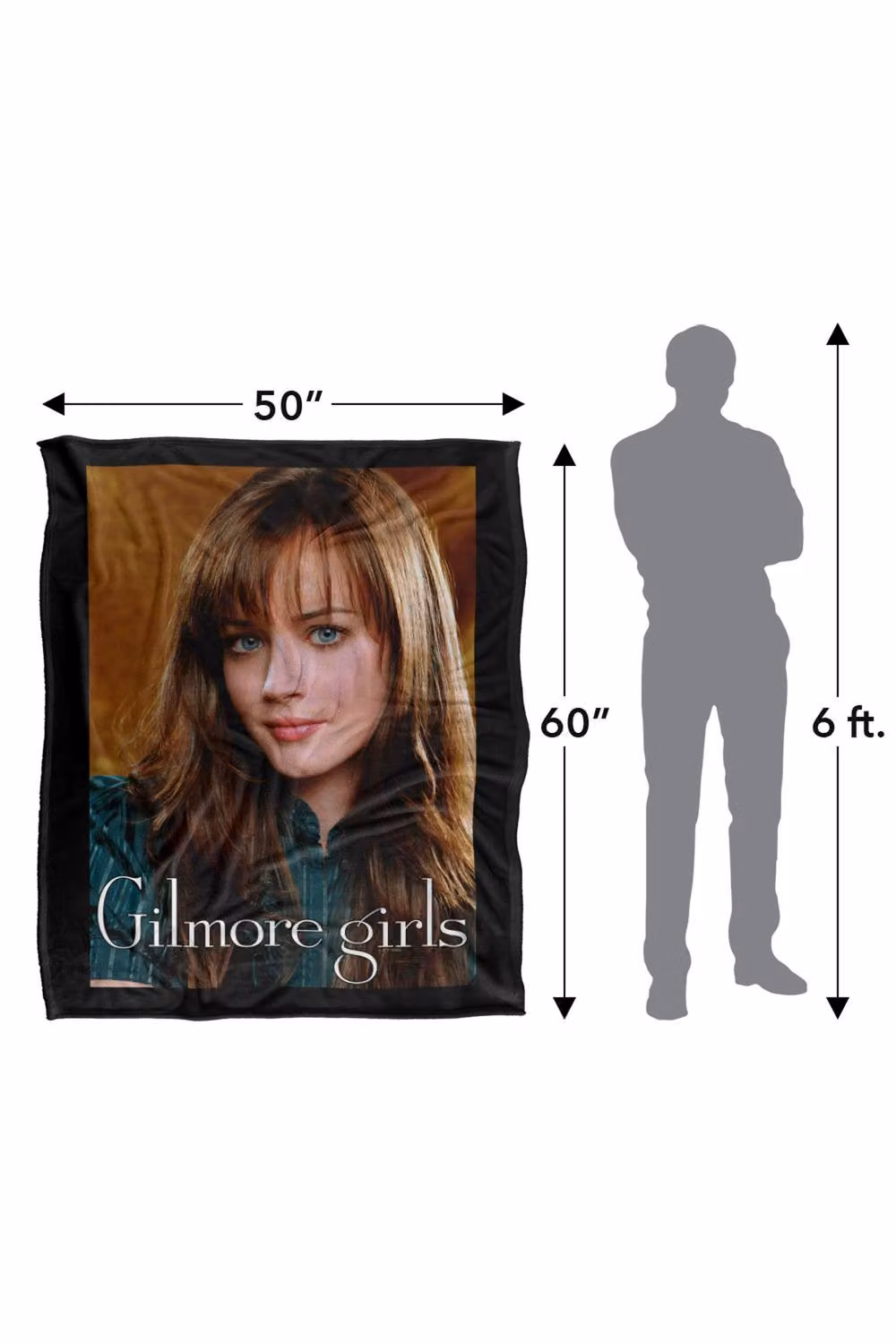 Warner Bros. Gilmore Girls Rory Portrait Super Soft Fleece Throw Blanket, Multicolour, W: 152 cm, D: 127 cm – 8