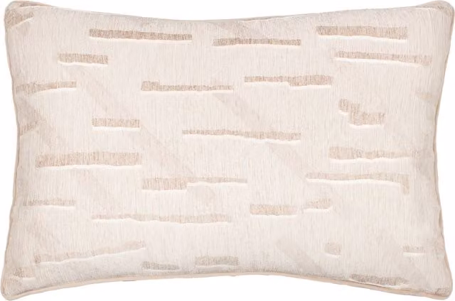 Make it a Home Tresse Jacquard Rectangular Cushion in Moonbeam with Feather and Polyester Filling
