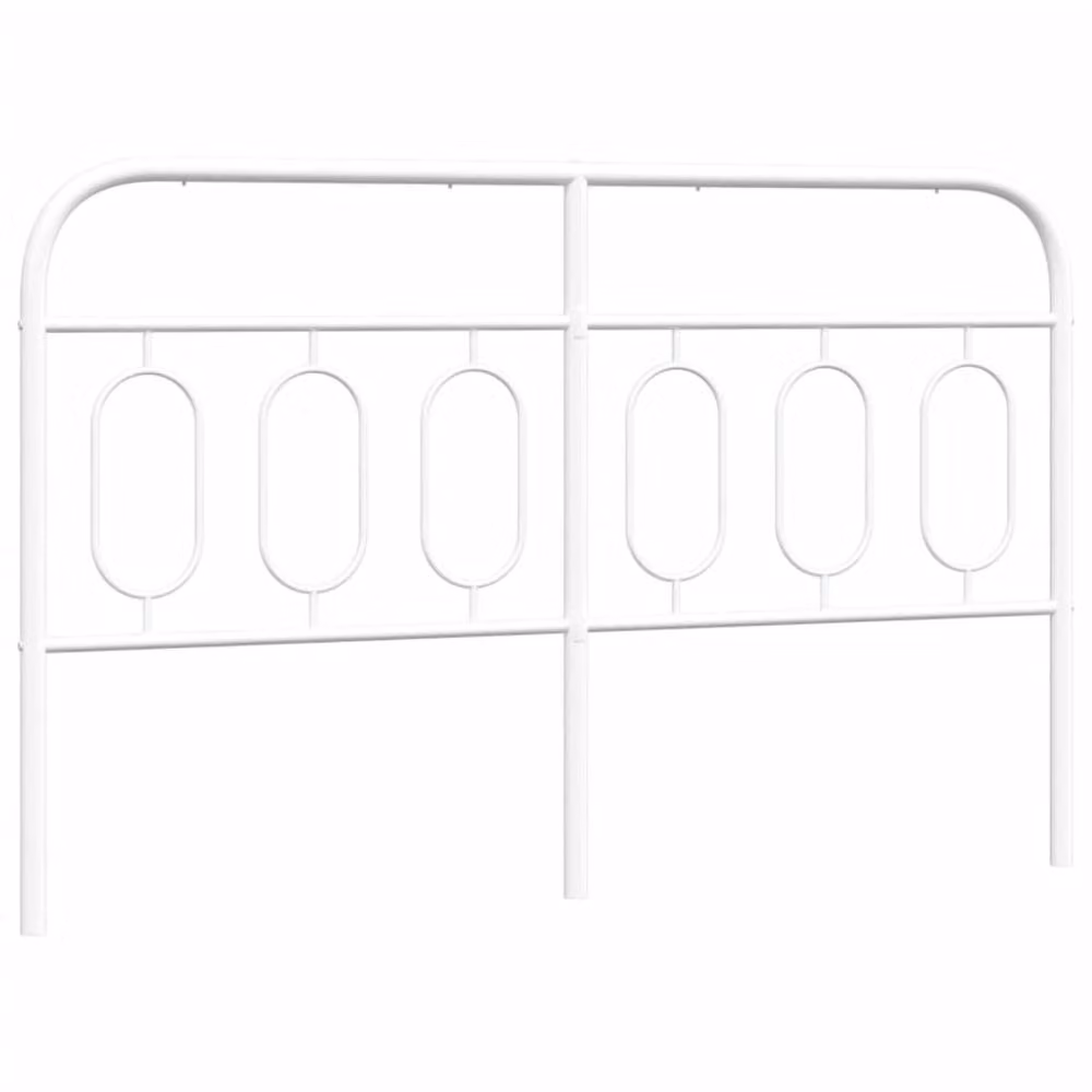 Berkfield Home Metal Headboard in White, Width: 137 cm – 2