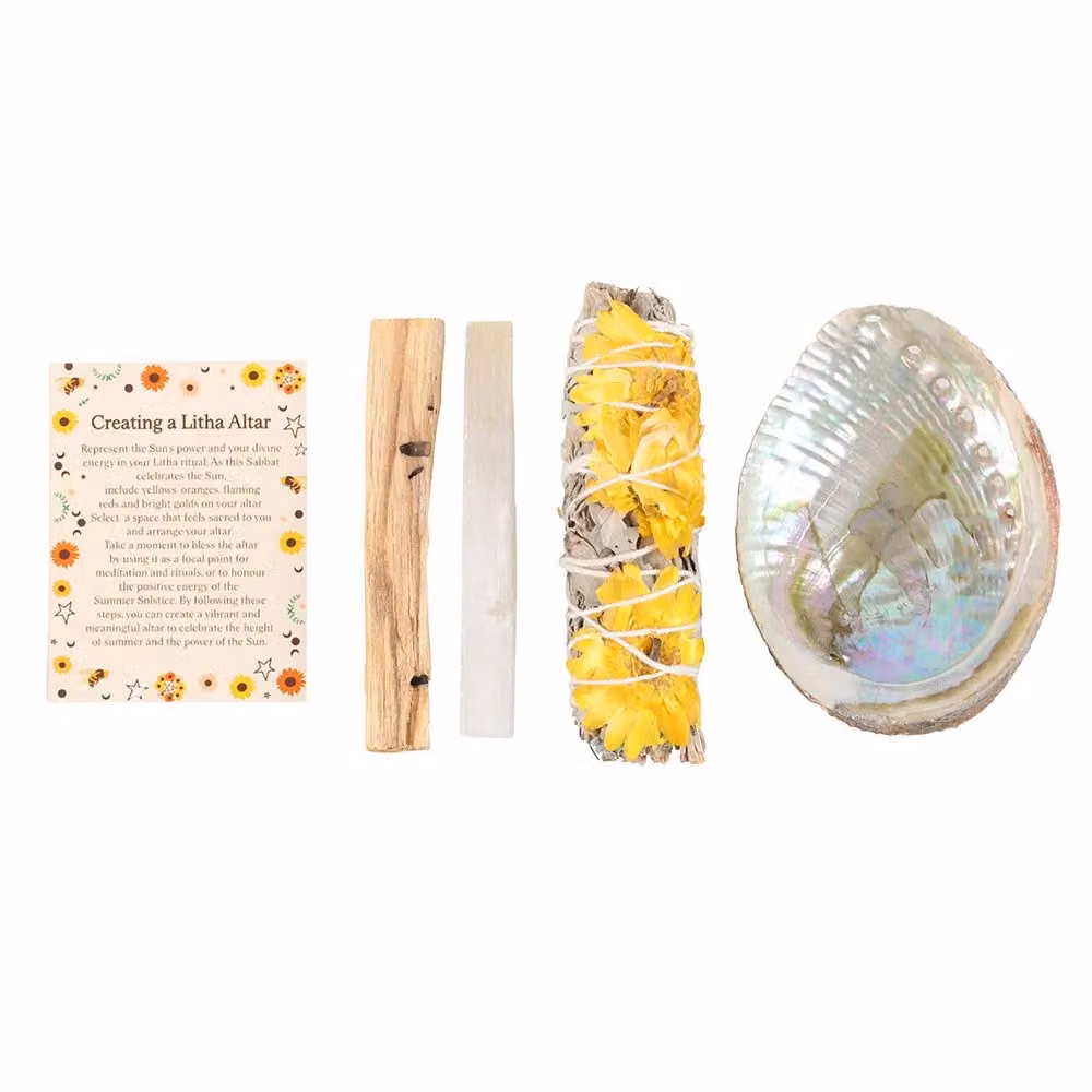 Something Different Summer Solstice Litha Spell Kit with Herbs and Multicolour Stones (Pack of 5) – 2