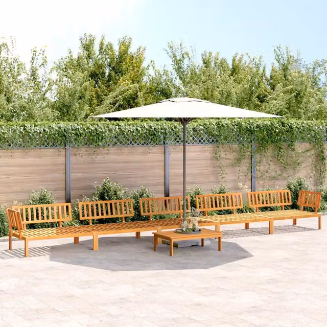 Berkfield Home 6 Piece Garden Pallet Sofa Set in Brown Solid Acacia Wood – 1