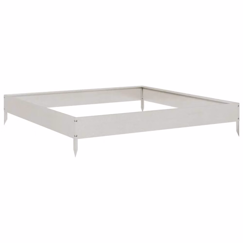 Berkfield Home Garden Stainless Steel Raised Bed in Silver, W/D/H: 100 x 100 x 18.5 cm – 3