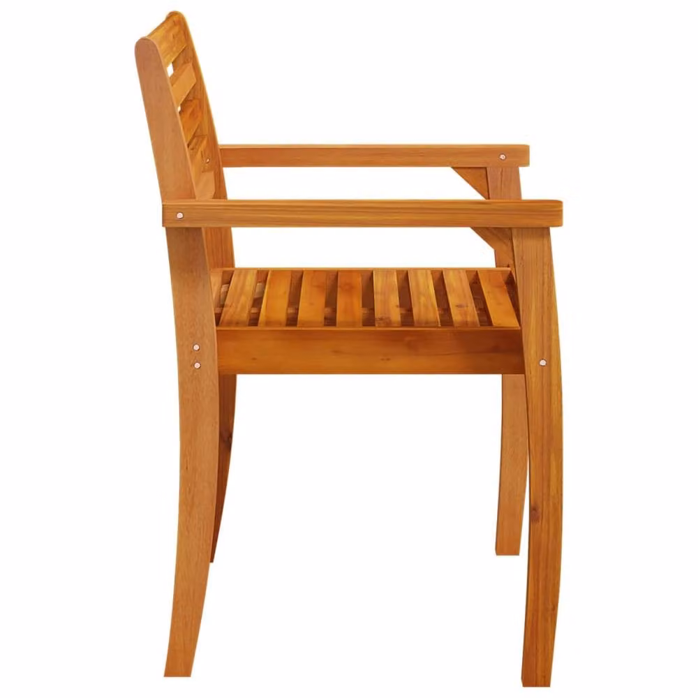 Berkfield Home Set of 8 Modern Acacia Wood Garden Chairs in Brown, W/D/H: 59 x 55 x 85 cm – 4