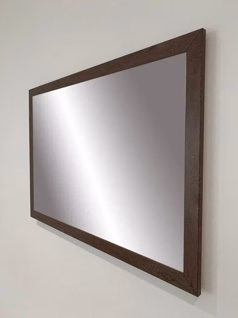Benjamin Tate Design LTD Modern Rectangular Wall Mirror in Brown, Width: 81 cm