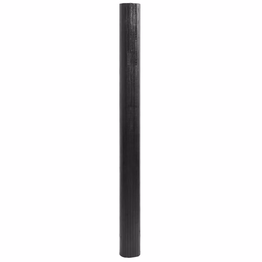 Berkfield Home Rectangular Bamboo Rug in Grey and Black, W: 80 cm, L: 300 cm – 3