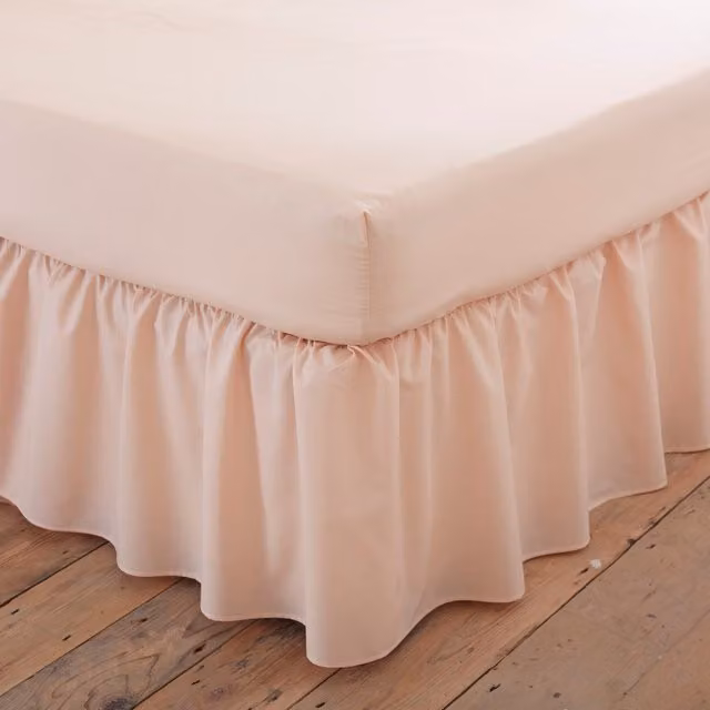 Charlotte Thomas Poetry Plain Dye Valance Sheet in Biscuit, Single