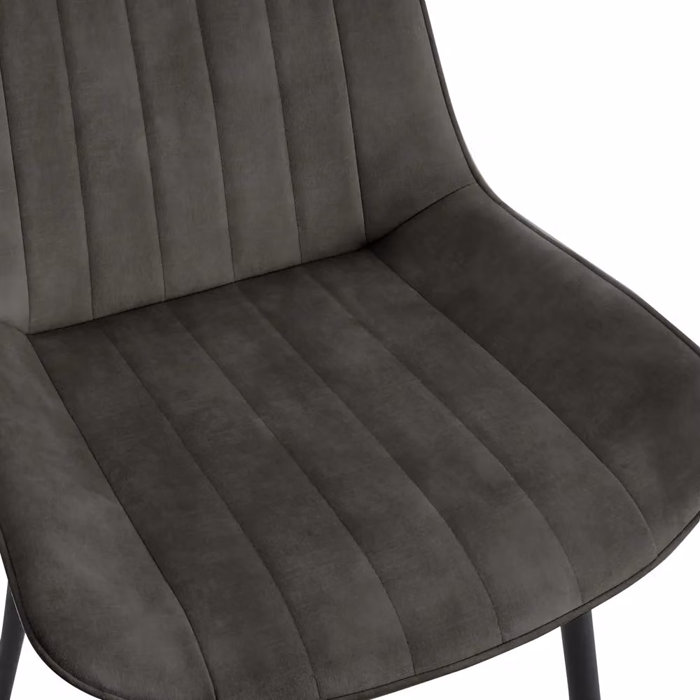 Home Detail Georgia Dining Chair Set of 2, Grey Faux Leather – 3