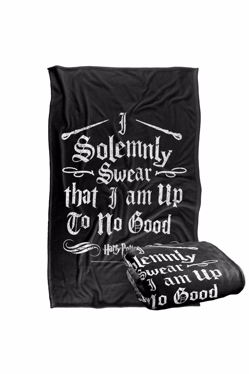 Warner Bros. Harry Potter Solemnly Swear Kids Super Soft Silky Touch Throw Blanket, Extra Large, Black and Multicolour – 2