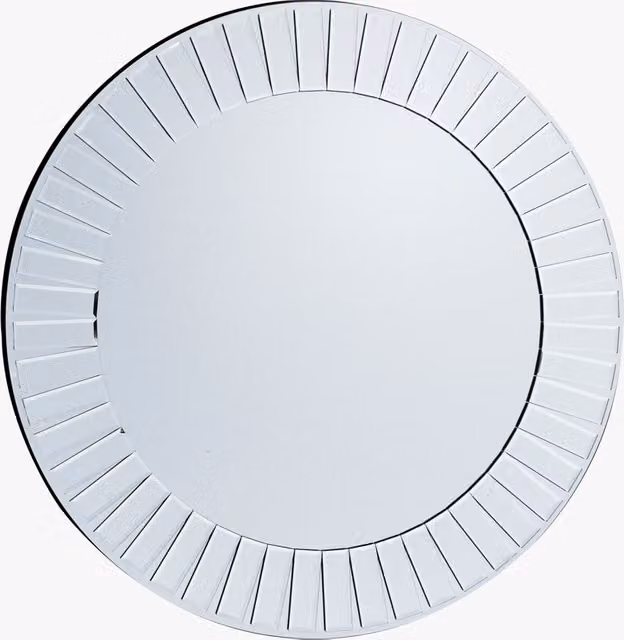 Perch & Parrow Klee Large Round Silver Glass Wall Mirror