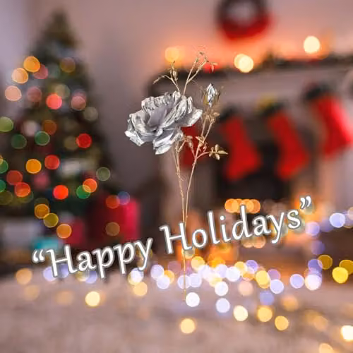 VFM e-Store Silver Christmas Rose Spray Pick Decoration, H 80 cm x W 16 cm – 3