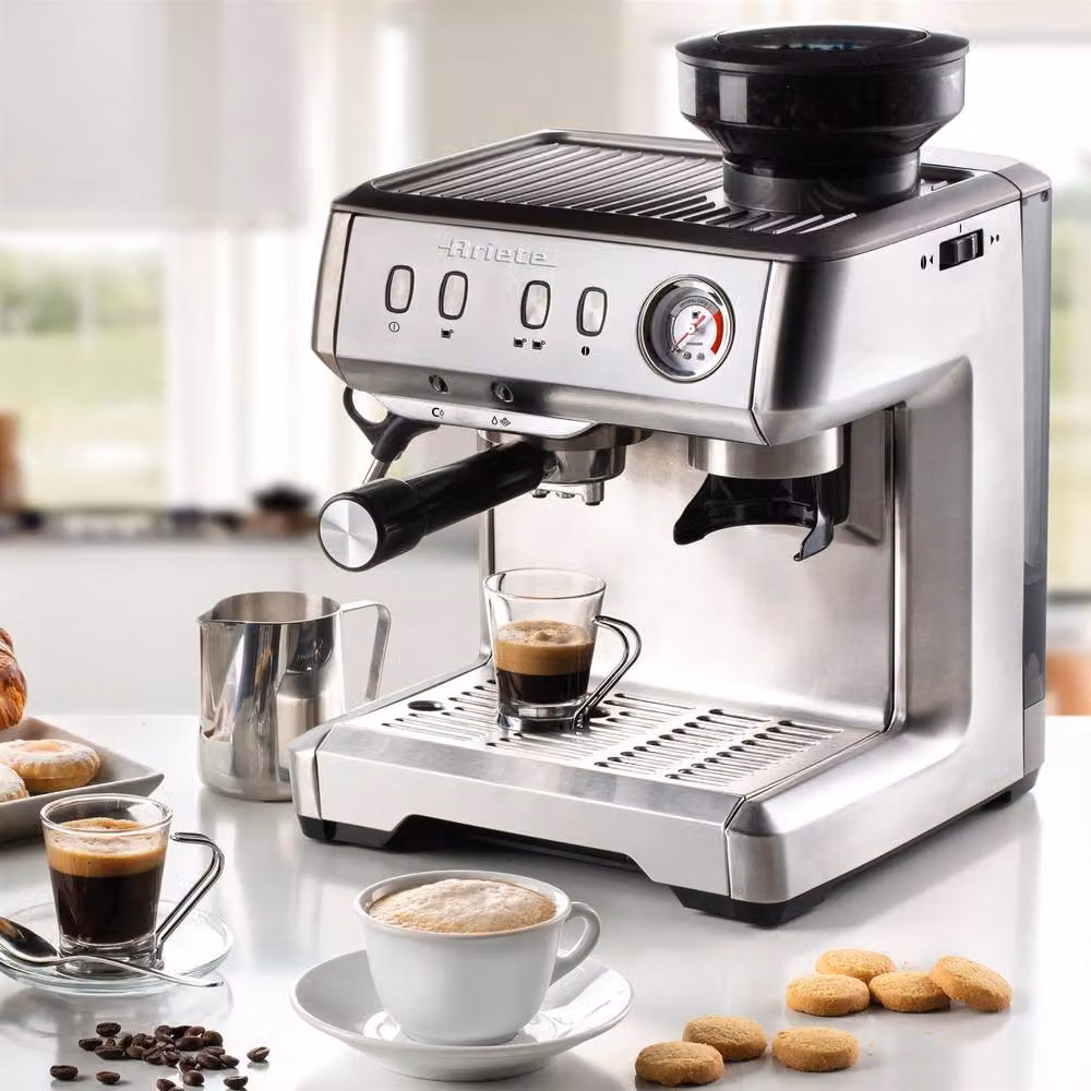 Ariete Bean to Cup Espresso Coffee Maker with Integrated Grinder and Milk Frother in Silver and Grey – 3