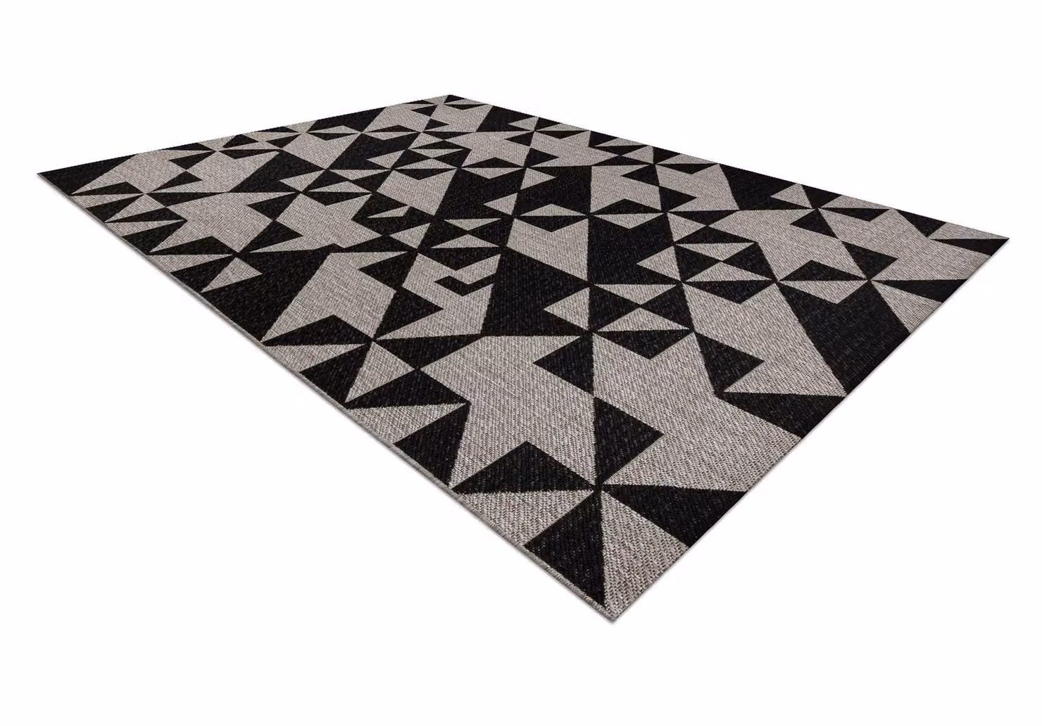 RugsX Floorlux Geometric Grey Modern Rectangular Rug W: 80 cm, L: 150 cm – 3