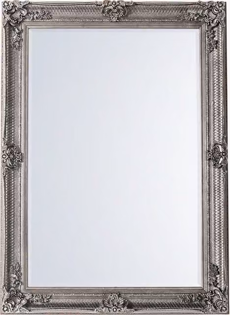 Perch & Parrow Clarissa Rectangular Wall Mirror in Silver