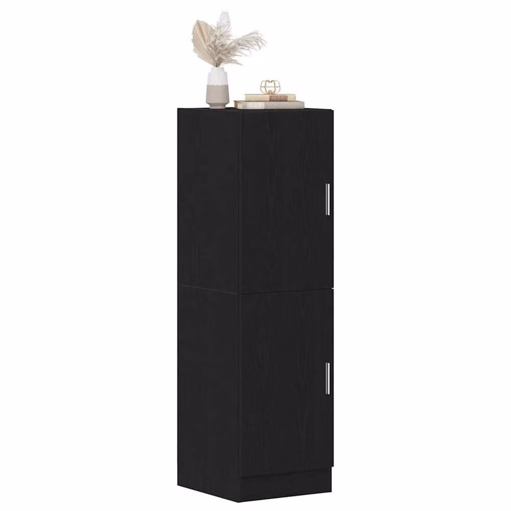 Berkfield Home Modern Black Kitchen Cabinet with Hinged Doors and Internal Shelves, W/D/H: 38 x 41.5 x 131.5 cm – 2