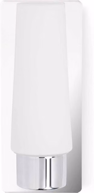 Doka Faro 1 Light Bathroom Wall Light with Opal Glass in Chrome