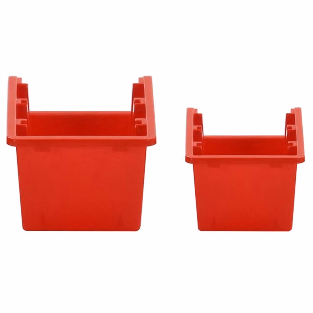 Berkfield Home 30 Piece Durable Wall Mounted Workshop Shelf Set in Red and Black, W: 77 cm, D: 39 cm – 3