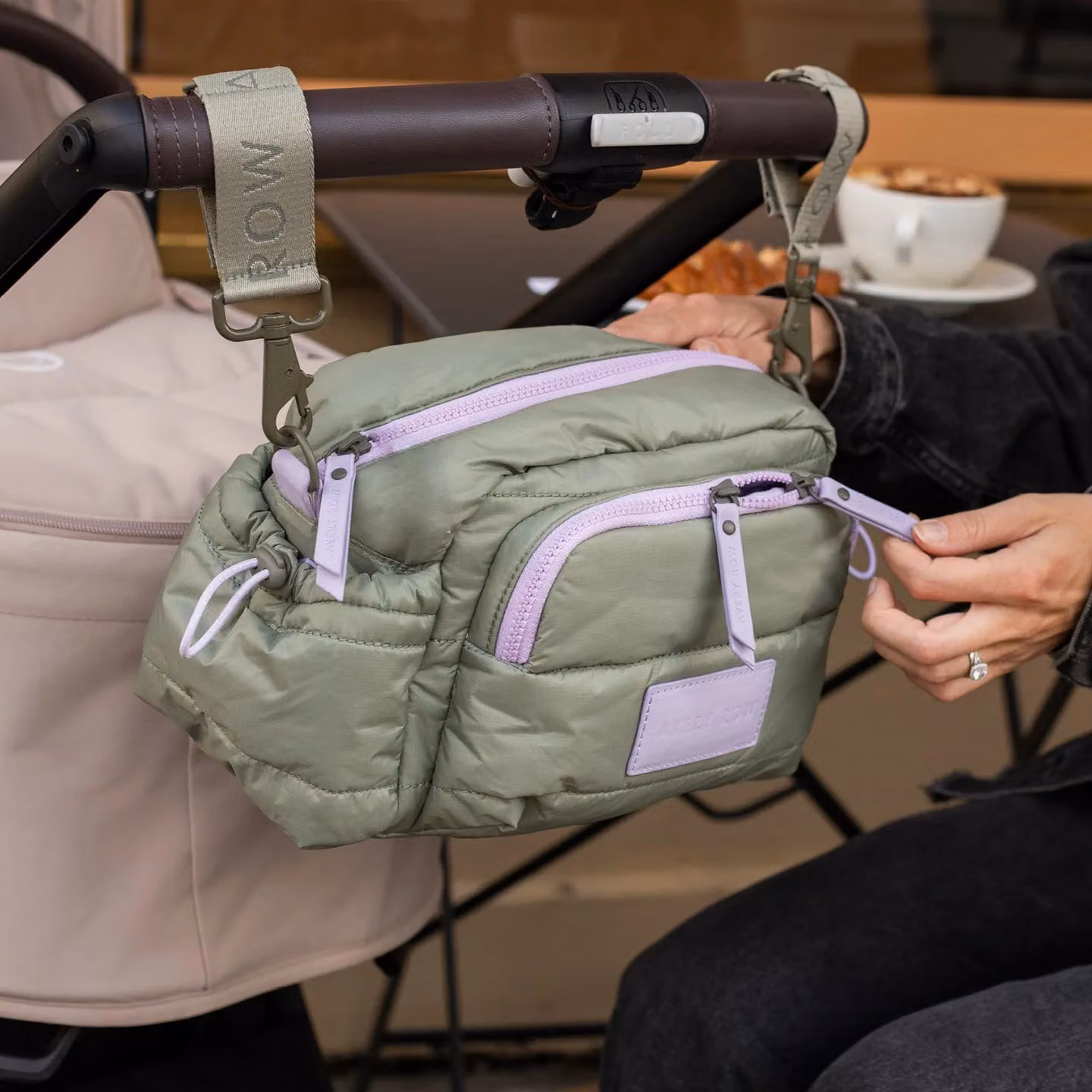Avery Row Pram Organiser Bag in Green – 5