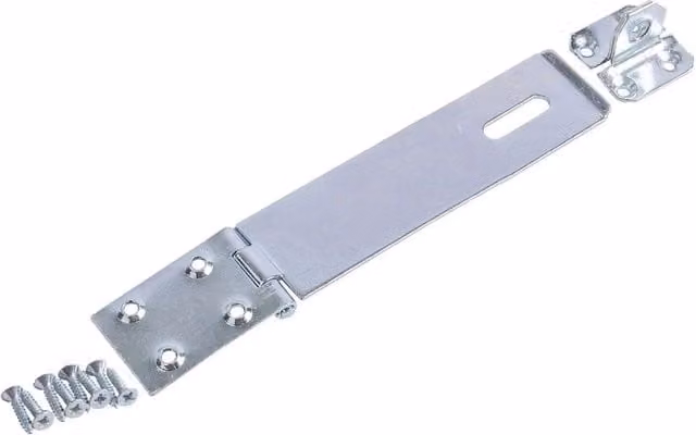 Marco Paul Heavy Duty Galvanised Steel Safety Hasp and Staple Lock in Silver