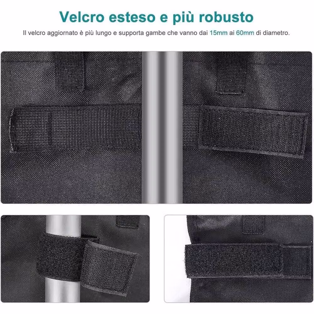 FLAVORA 4-Pack Large Gazebo Leg Pole Sandbags in Black Polyester – 5