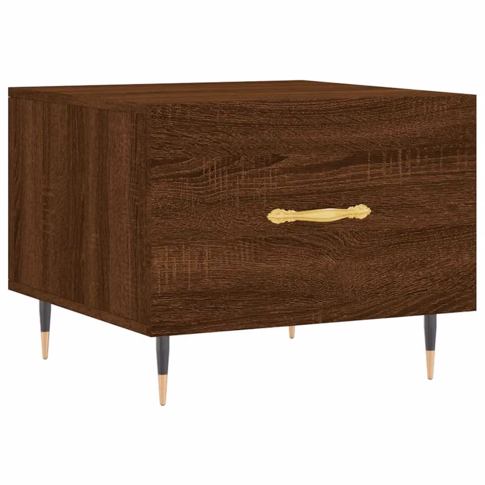 Berkfield Home Decorative Coffee Table in Brown Oak, W/D/H: 50 x 50 x 40 cm – 2