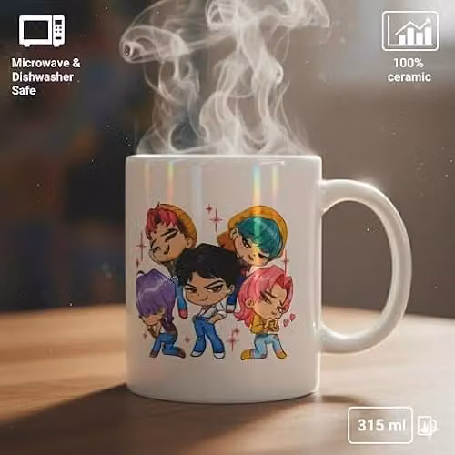 KPop Demon Hunters Saja Boys Ceramic Mug, 315ml, White – 2
