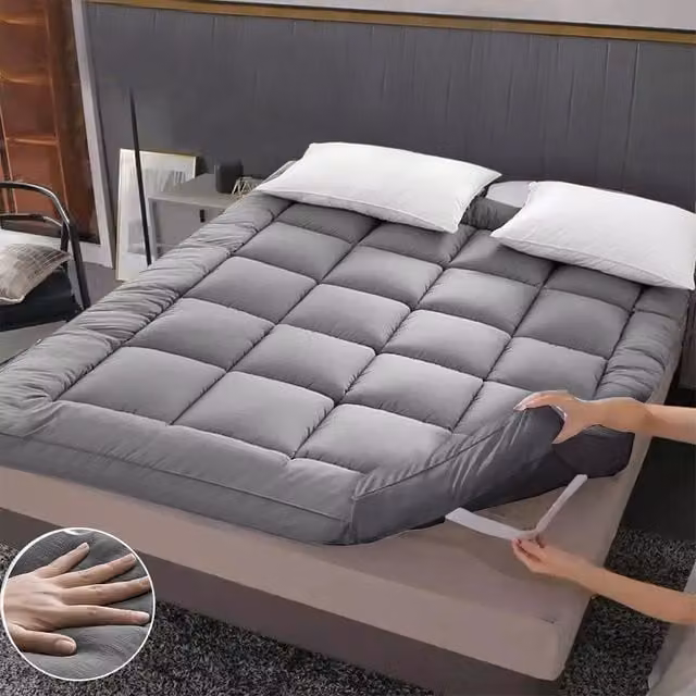 SPETLEK Hotel Quality Mattress Topper in Grey, W/D/H: 90 x 190 x 10 cm – 1