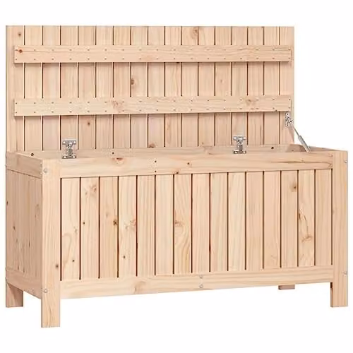 vidaXL Rustic Garden Storage Box in Natural Pine Wood, W/D/H: 108 x 42.5 x 54 cm