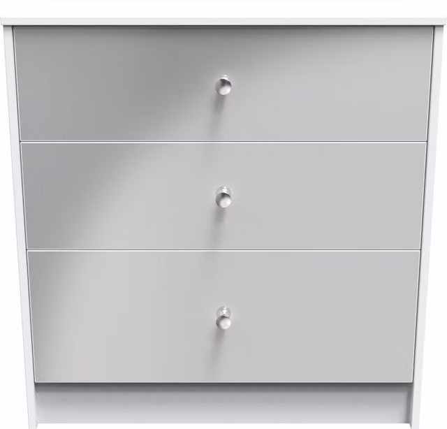 Ready Assembled 2 U Taunton 3 Drawer Deep Chest in Mid Grey – 1