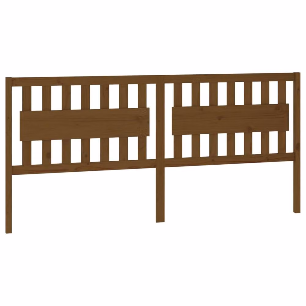 Berkfield Home Beautiful Bed Headboard in Honey Brown Solid Pine Wood, W: 205.5 cm, D: 4 cm, H: 100 cm – 3