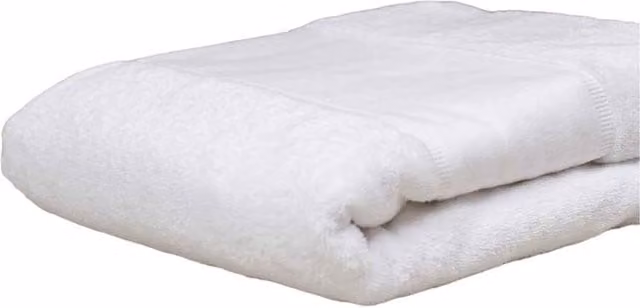 Towel City White Cotton Terrycloth Bath Sheet with Border and Hanging Loop