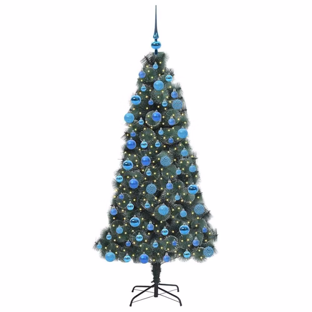 Berkfield Home Pre-lit Artificial Christmas Tree with Ball Set, Green, Height: 180 cm – 3