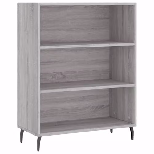 vidaXL Modern Grey Sonoma Shelf Cabinet with Back Panel, W/D/H: 69.5 x 32.5 x 90 cm – 1