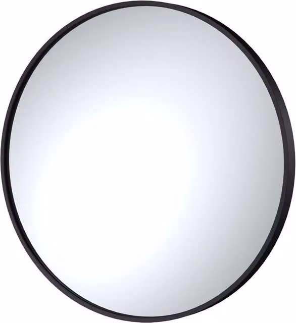 Balterley Round Black Wall Bathroom Mirror, Diameter: 80 cm – 1