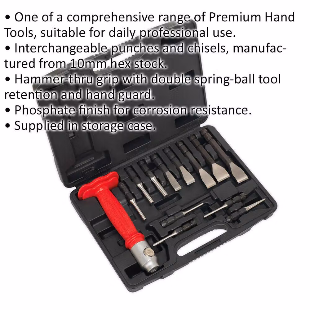 Loops 13 Piece Interchangeable Punch and Chisel Set in Multicolour with Storage Case – 2