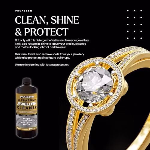 ProKleen Ultrasonic Jewellery Cleaner Concentrated Solution, 2 x 1L, Transparent – 4
