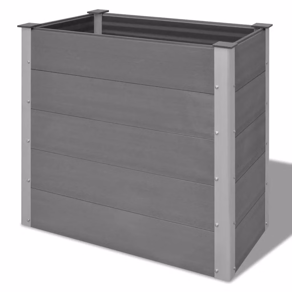 Berkfield Home Garden Grey WPC Raised Bed W/D/H: 100 x 50 x 91 cm – 2