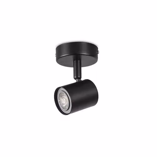 Netlighting FORLIGHT Keeper Simple Single Adjustable GU10 Ceiling Spotlight, Black – 1