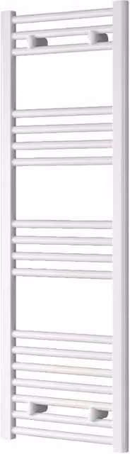 Bathroom Kingdom Capo Electric Straight Heated Towel Rail, White, W: 400 mm, H: 1200 mm
