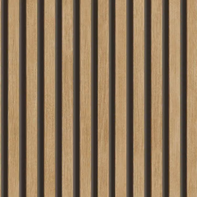 Grandeco Hermes Brown Wood Look Vinyl Striped Wallpaper