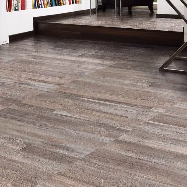 Darphe 36 Piece Wood Grain PVC Self Adhesive Flooring, Multicolour Rustic Wood Look Plank