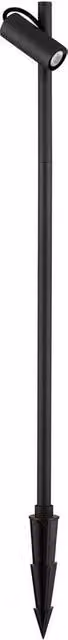 Netlighting Darma Outdoor LED Ground Spike Light, Black Aluminium, 7W, 429lm, 3000K Warm White, IP65