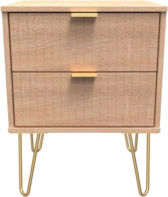 2 U Bexley 2 Drawer Bedside Cabinet in Light Oak – 1