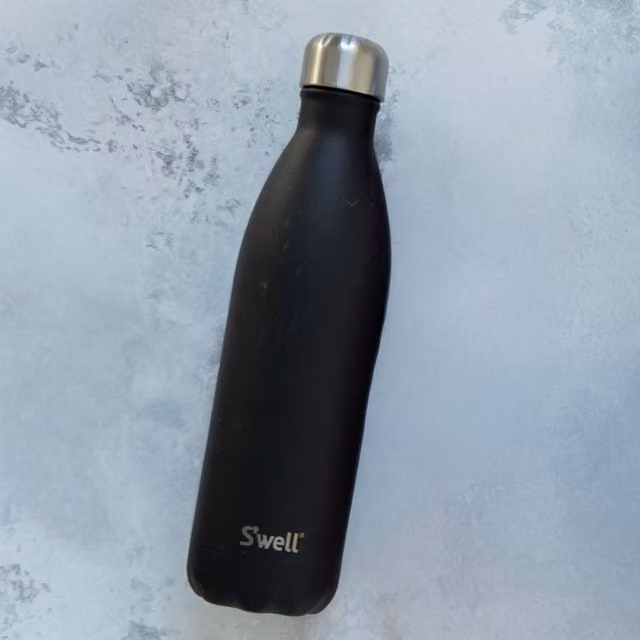 S'well Onyx Vacuum Insulated Stainless Steel Water Bottle, Black, 750ml