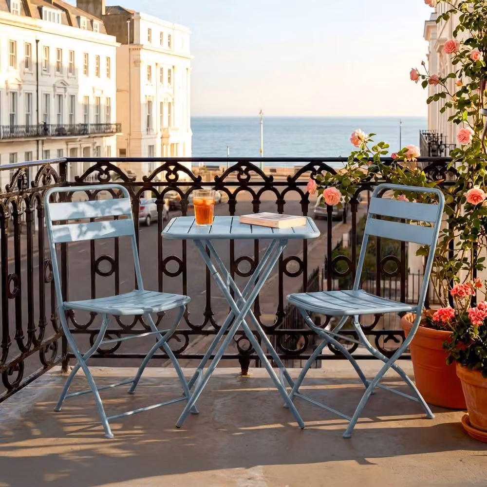 Artemis Home Colourways Vibrant Folding Patio or Balcony Set in Blue – 3