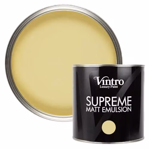 Vintro Luxury Matt Emulsion Multi Surface Paint in Yellow, 2.5L