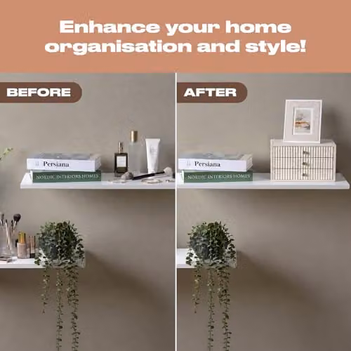 OHS White Ribbed Wooden Desktop Drawer Organiser with 3 Drawers, W/D/H: 18.0 x 26.0 x 18.0 cm – 2