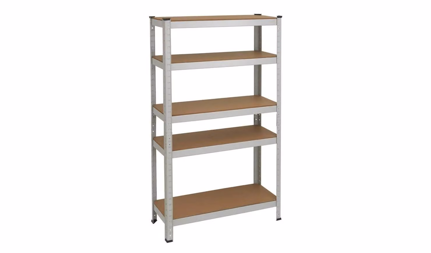 Cheap Furniture Warehouse 5 Tier Heavy Duty Metal Garage Shelving Unit in Grey, H 150 x W 80 x D 30 cm