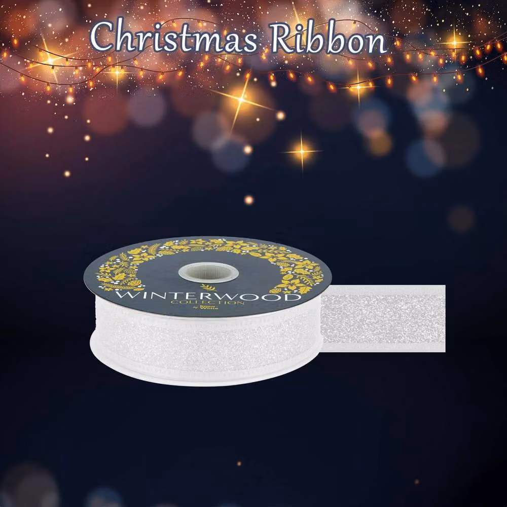 VFM e-Store White Christmas Party Ribbon Garland Decoration, W/H: 4 x 10 cm – 3