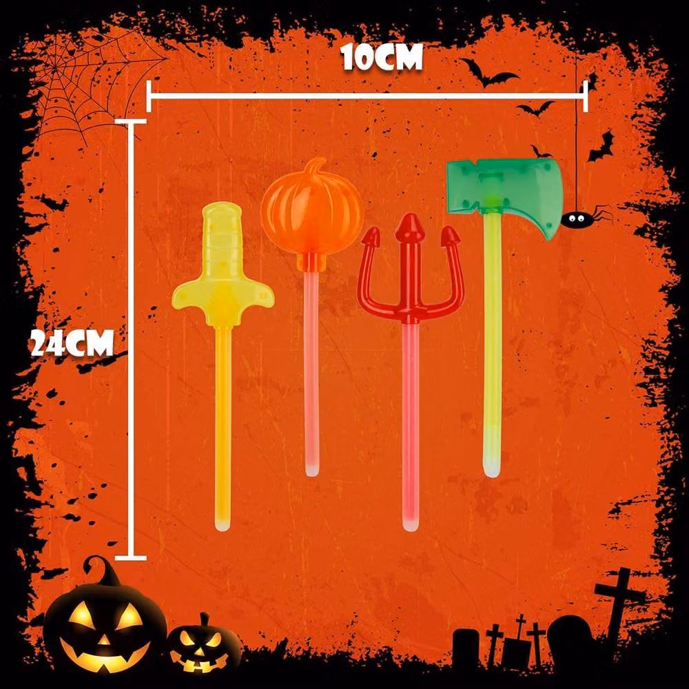 VFM e-Store Halloween Glow Wands in Multicolour, 4 Pack – 2